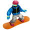 Snowboarder emoji on Apple